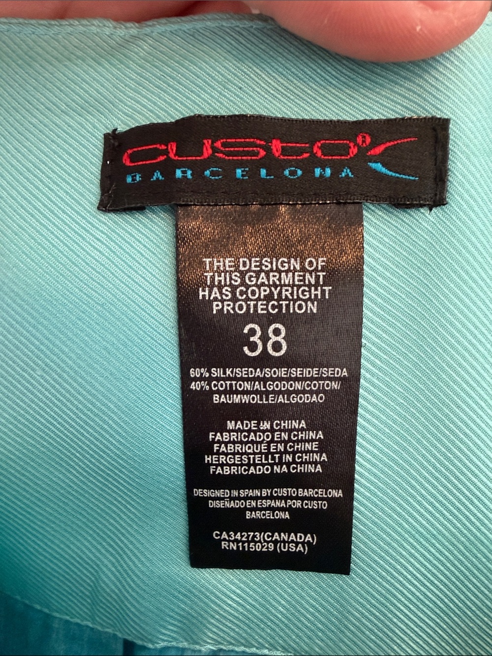 Custo Barcelona Teal Blue Skirt